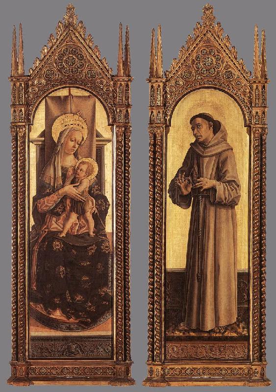 CRIVELLI, Carlo Madonna and Child; St Francis of Assisi dfg